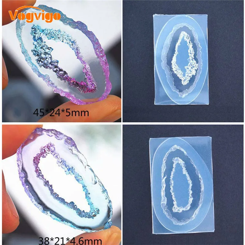 Agate Slice Silicone Mold Resin Clear Make Your Own Coaster Crystal Epoxy Mould Home Decor Manual Craft Supply | Дом и сад