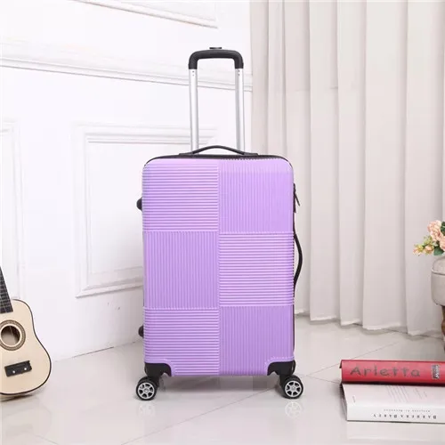 purple KLQDZMS cheap2" 24" 28 дюймов багаж на колёсиках Спиннер для мужчин и женщин бизнес путешествия чемодан на колесах - Цвет: purple
