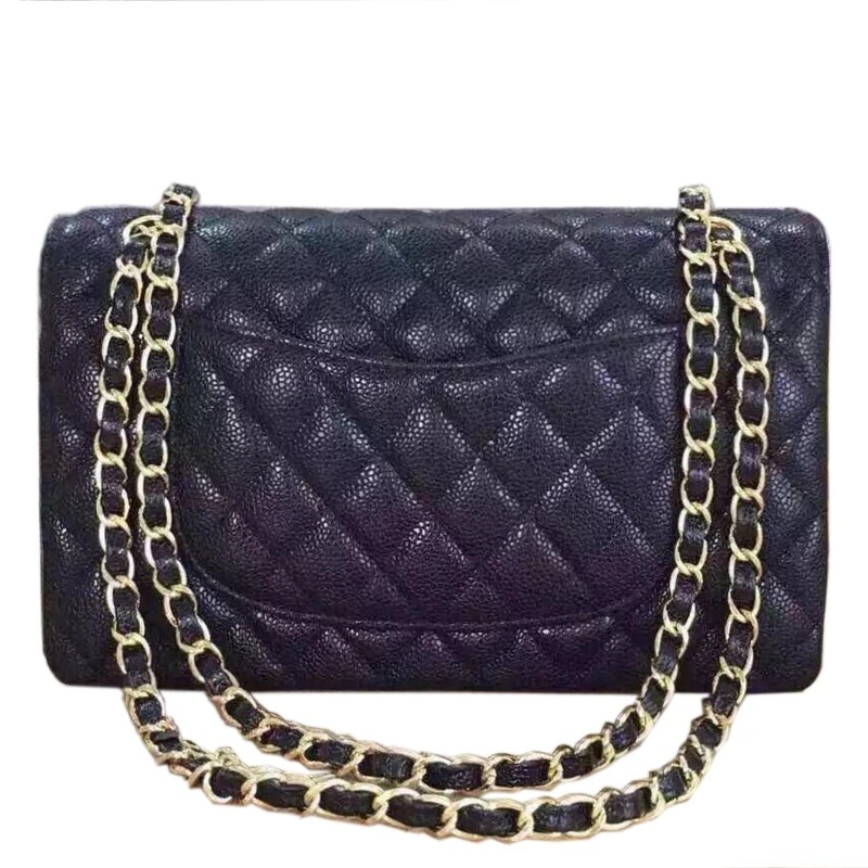 

Famous Brand Crossbody Bags For Women 2019 Designer Top Quality Genuine Leather Luxury Bag Double Flap Handbag Chains Bags 25cm