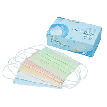 

Children Kids Masks Fashion Candy Colored Masks 3-Layer Disposable Mask Dustproof Breathable Protective Mask 30PCs A