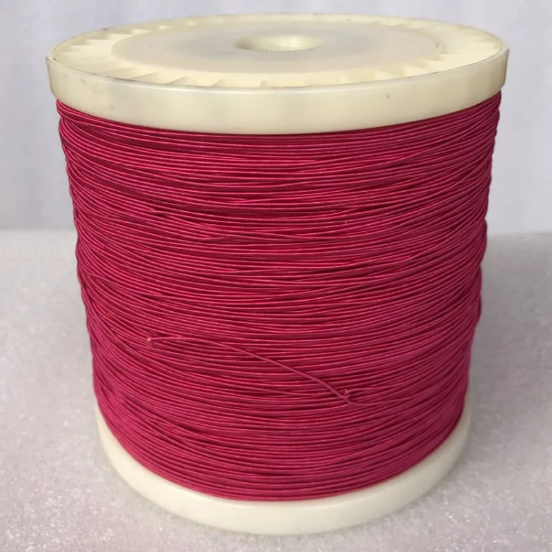 

0.04X220 strands rose red special multi-strand wire for mining machine silk covered wire yarn covered wire Litz wire
