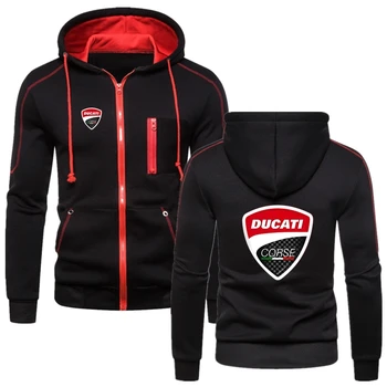 

Ducati LOGO Hoodie Comfortable Male Clothes Anime Winter Autumn England Style Hip Hop Warm Popular Solid color Tops Fast deliver