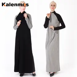Мусульманское высококачественное платье, спортивный костюм, халат, повседневный простой спортивный костюм, абайя, Исламская одежда