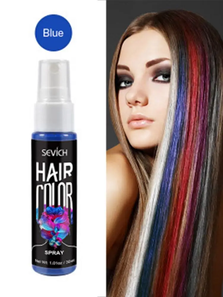 DIY одноразовая цветная краска для волос нетоксичный цвет волос моющиеся цветные карандаши для волос Хэллоуин маскарадные волосы цветной Спрей волосы 30 мл