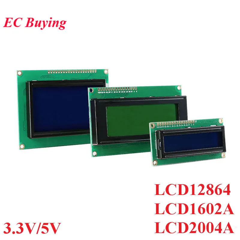ЖК модуль 1602 1602A J204A 2004A 12864 дисплей IIC I2C 3 В/5 В для Arduino синий желто зеленый