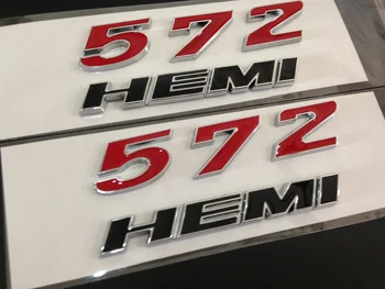 

2x 257 572 527 HEMI Emblems Badge 3D L for Challenger Badge Decal 3D Logo for Charger R-AM