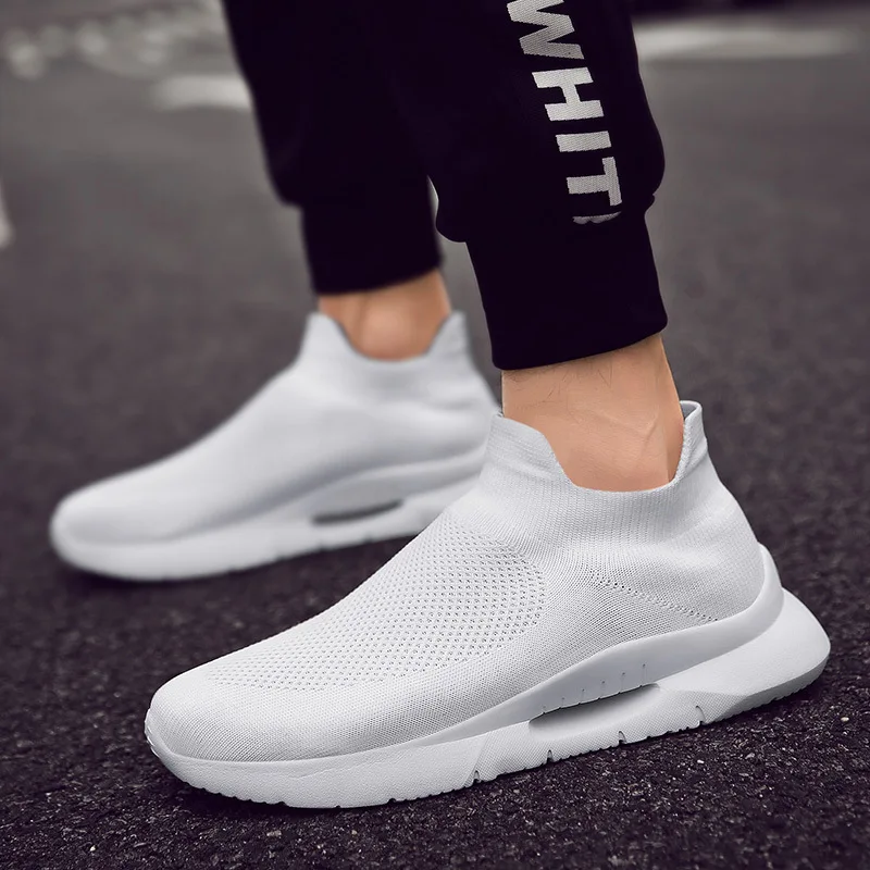 

2019 New Style Summer Fly Netting Surface Casual Shoes Trend Lazy Breathable wa zi xie Men's Sport Sneakers