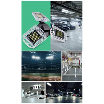 

LED Garage Lights 6000lm 80W E27 Garage Ceiling Light Adjustable LED Light Bulbs New