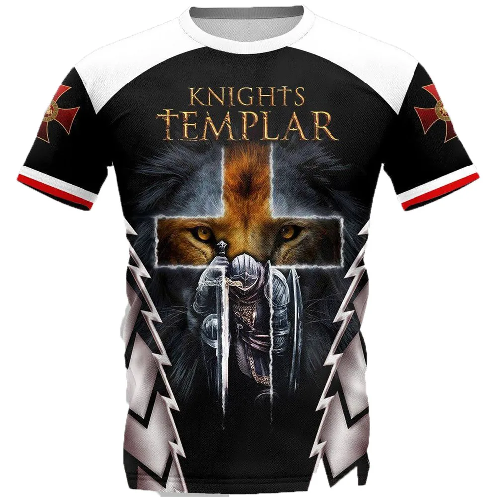 

CLOOCL Newest Knights Templar Men T-shirts 3D Print Men Clothing Unisex Casual Tops Streetwear Women Harajuku T Shirts