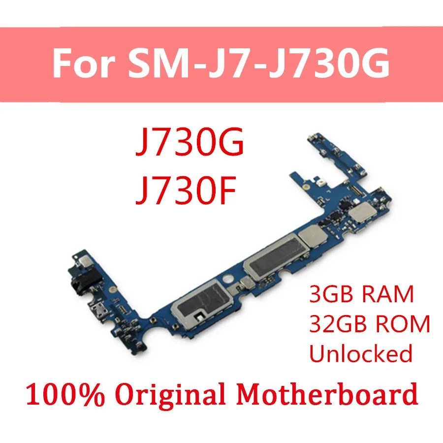 Оригинальная материнская плата для Samsung Galaxy J7 J730G J730F Заводская разблокированная