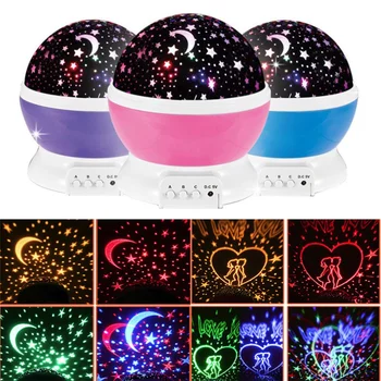 

LED Ambient Neon Night Light Projector Star Sky Rotating Starry Lamp Baby Room Decoration Atmosphere Lamp Kids Gift Disco Ball