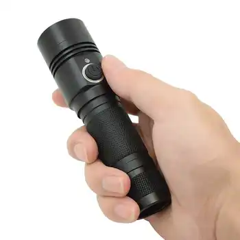 

3 Modes XML T6 Led Flashlight Rechargeable 18650 Battery Torch Light Portable Camping Hunting Lanterna with USB Charging Cable