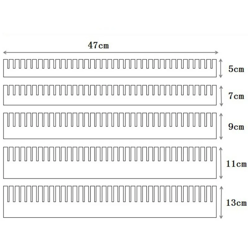 47x5cm 5Pcs Разделитель ящика, органайзер, перегородка, 5 шт., строительный блок, дополнительные предметы первой необходимости, органайзер для хранения, компактные инструменты - Цвет: 47x5cm 5Pcs