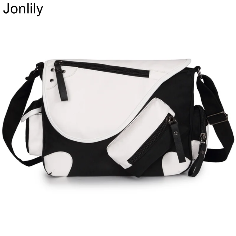 

Jonlily Men's Retro Shoulder Bag Casual Messenger Crossbody Bag Canvas Daybag Teens High Capacity School Bag Laptop Bag -KG361