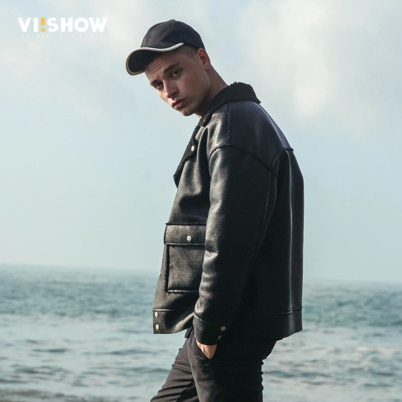VIISHOW 2018 новые кожаные куртки Мужская брендовая одежда высокое качество модная