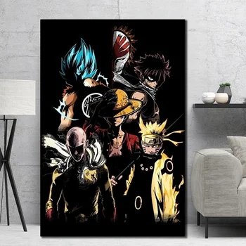 

Japanese Anime Cartoon Character Dragon Ball One Piece Living Room Bedroom Decoration Painting Canvas Painting