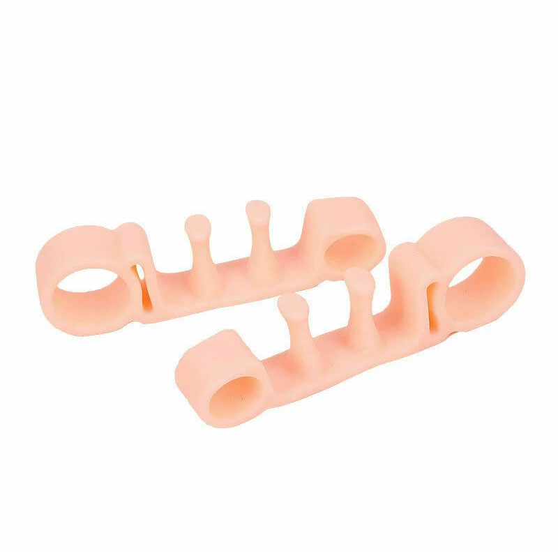 1 Pair Toe Separators Soft Silicone Corrector Toe Separator Flexible Finger Spacer Flexible Finger Spacer Preventing Blisters