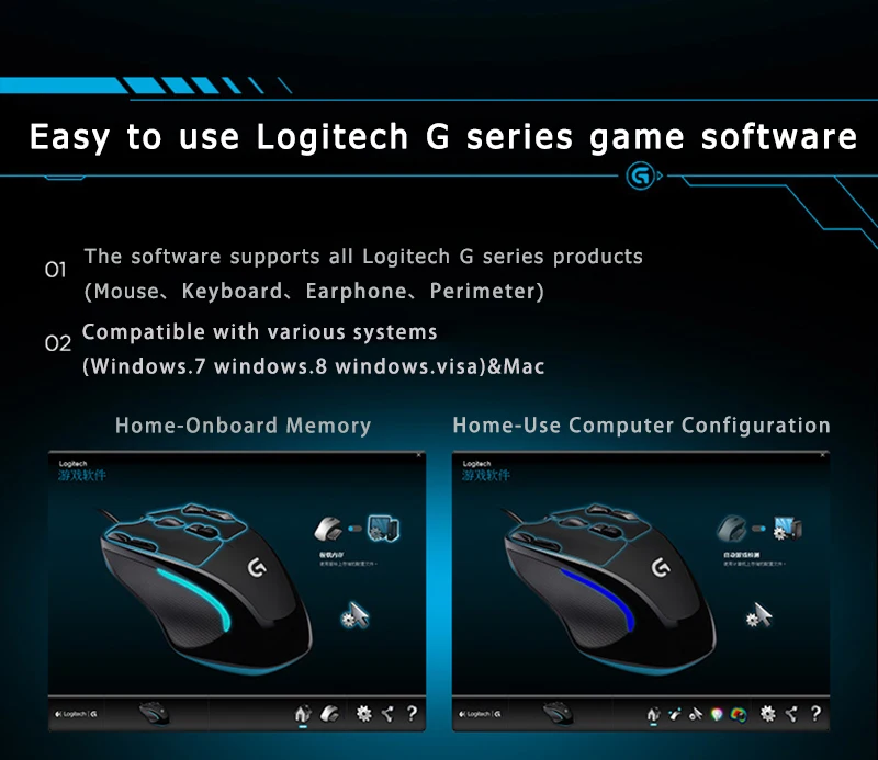 Logitech G300s Wired Gaming Mouse With 2500dpi 9 Programmable Buttons Rechargeable For Pc Laptop Mouse Gamer Designed Mice Aliexpress