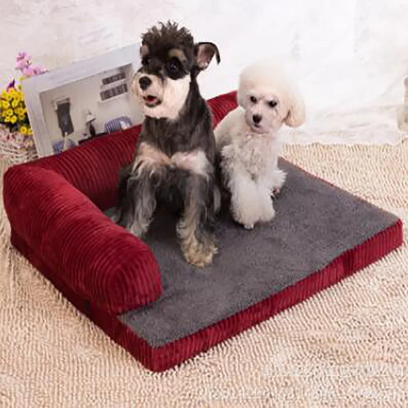Golden Retriever Removable Soft Pet Dog Sleeper Sofa Bed Winter Warm Tower Rest House Lounger Pets Mat Nest Large Dogs Mattress