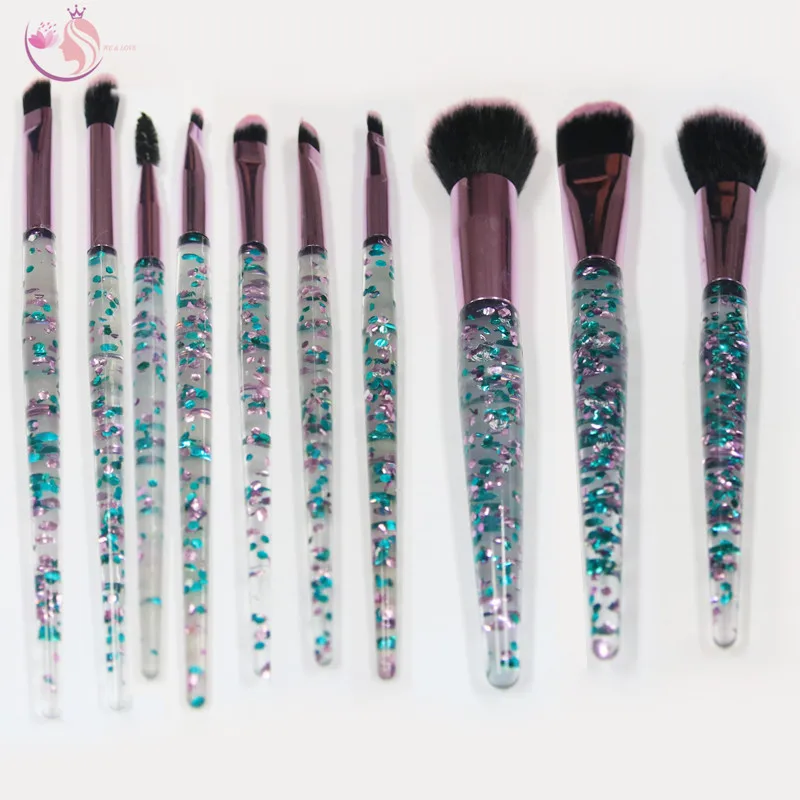 

10Pcs Makeup Brushes Tool Set Cosmetic Brush Powder Brush Eye Shadow Brush Foundation Blush Blending Beauty Make Up Brush