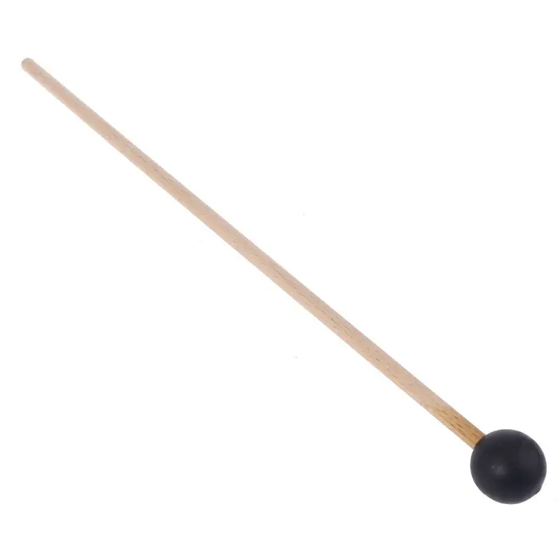 1 Pc 14.5" Tuning Fork Mallet Sound Hammer Wooden Holder Rubber Scientific Supplies Educational with Rubber Striker
