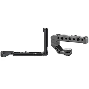 

UURig 1 Pcs Quick Release L Plate Cold Shoe Mount Video Light & 1 Pcs Camera Top Handle Grip Cold Shoe Adapter Mount