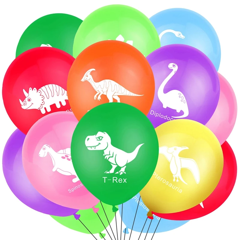 

10pcs Dinosaur Birthday Party Latex Balloons Dinosaur Jungle Wild Animal Balloon Kid Baby Shower Birthday Party Air Balloons