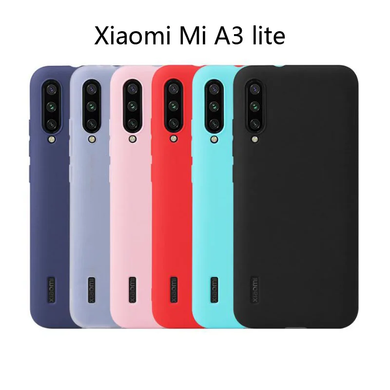 Для Xiaomi Mi A3 lite карамельный цвет чехол задняя крышка MiA3 матовый однотонный Мягкие