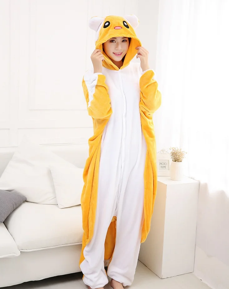 Kigurumi Adult Flying Squirrel Pajamas Sleepsuit Cartoon Onesies Unisex Pyjamas Cosplay Costume Halloween Party