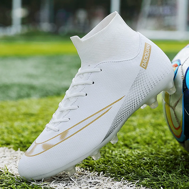 High Top Men Football Shoes Soccer 