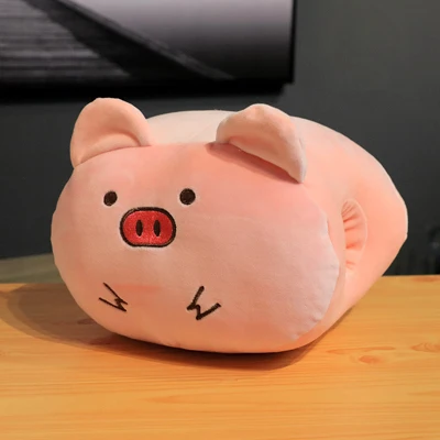 Pig Handwarmer Kawaii Panda Подушка плюшевые игрушки чучела Шиба кукла ину Мягкие плюшевые подушечки подушки для дома дети грелка игрушка подарок - Цвет: Pig Handwarmer