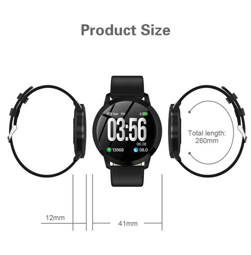 Women Men Fashion Bluetooth Smart Watch Waterproof Heart Rate for iOS Android