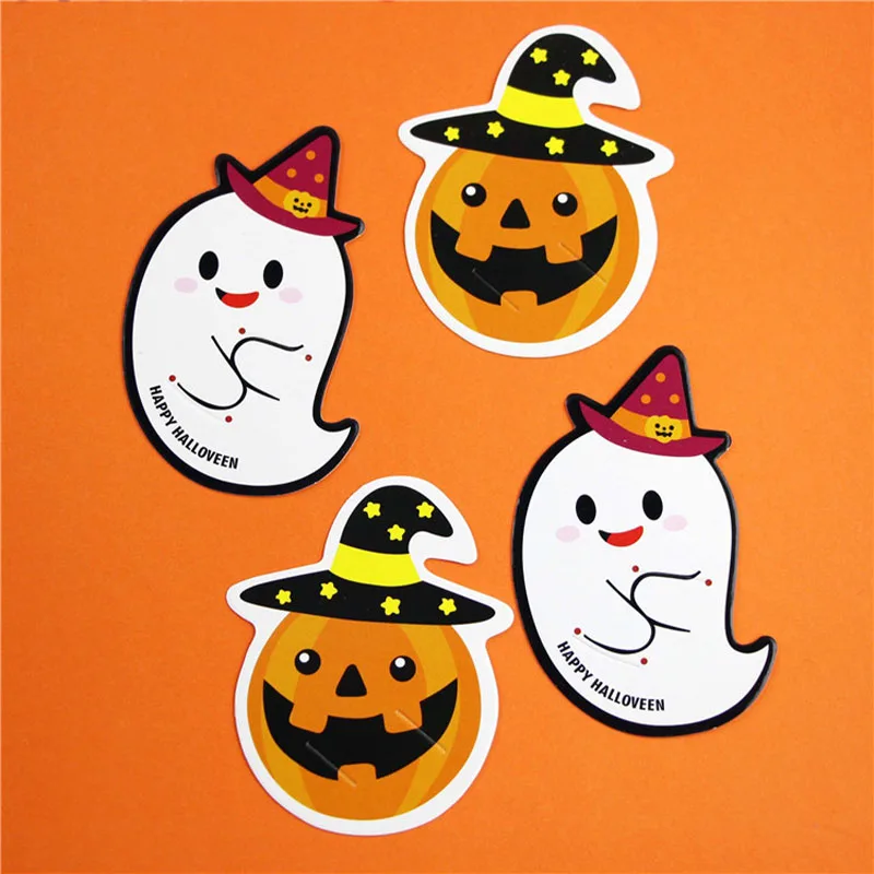 50pcs/lot Cute Ghost Pumpkin Style DIY Halloween Gift Candy Decorations Paper Cards Lollipop Cards Children Day Party Suppliers 50pcs/lot Cute Ghost Pumpkin Style DIY Halloween Gift Candy Decorations Paper Cards Lollipop Cards Children Day Party Suppliers