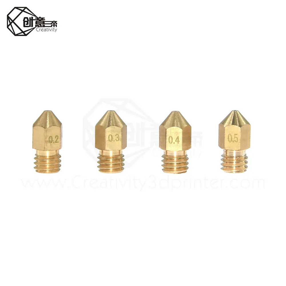 3D Printer Nozzles MK8 Extruder Nozzle Extruder Print Head 1.75mm for 3D Printer Anet A8 Makerbot MK8 CR10/Ender 3