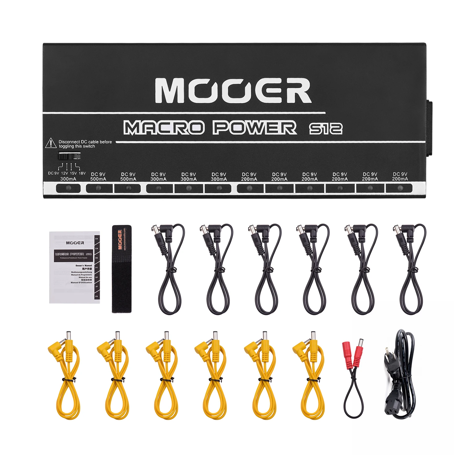 US PLUG MOOER MACRO power S12 профессиональный гитарный эффект Электропитание станция дистрибьютор 12 изолированных DC выходов 9 В/12 В/15 В/18 в металл - Цвет: US PLUG