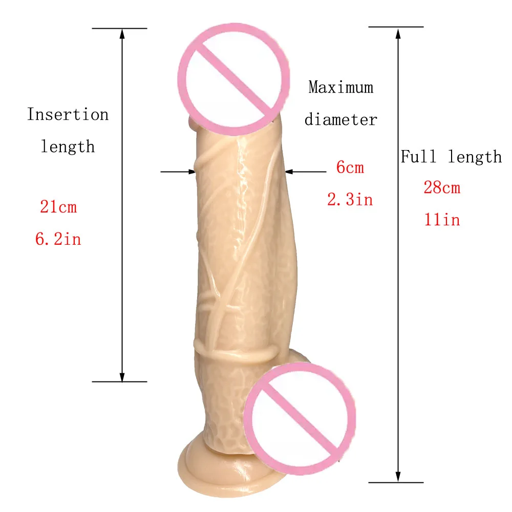 28*6cm Thick Huge Dildo Big Dick With Suction Cup Cock Erotic Penis Big Dong Sex Toys For Men Woman Anal Masturbation