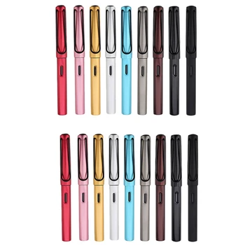 

18 Pcs 0.5Mm Novelty Pen for Office Business Signature School Student Gift, 9 Pcs Fountain Pen & 9 Pcs Ballpoint Pen