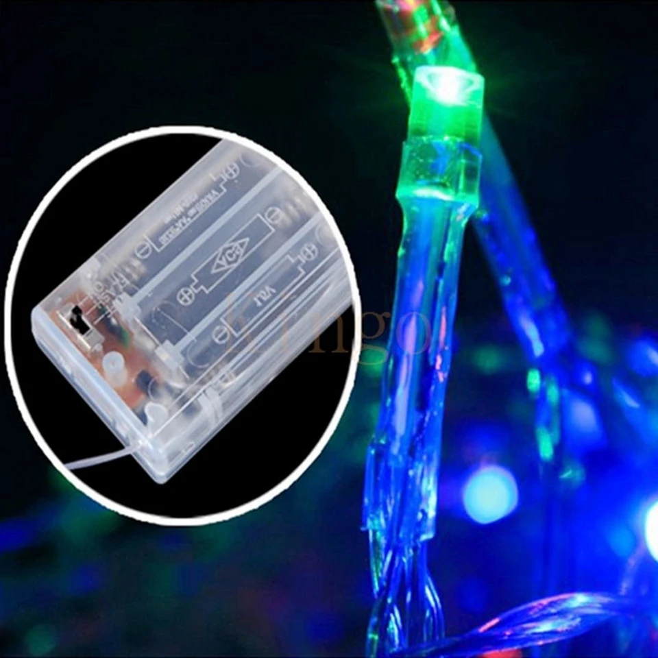 Рождественская гирлянда светодиодная с батарейным питанием сказочные огни для