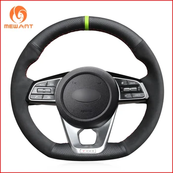 

Black Genuine Leather Steering Wheel Cover for Kia K5 Optima 2019 Cee'd Ceed GT 2019 Cee'd Ceed GT-Line Forte GT Sportag GT