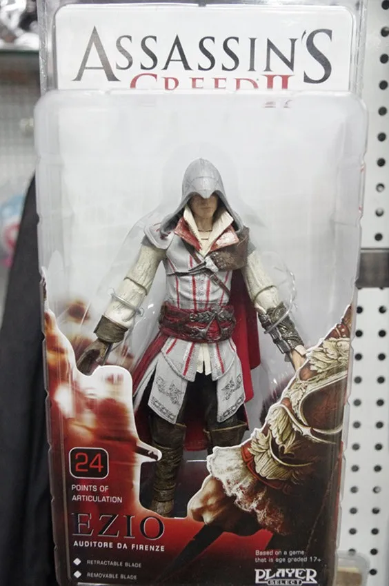 Анимированная Assassins creedneca Assassin's Creed Ezio 2 поколение белый Гараж Комплект кукла