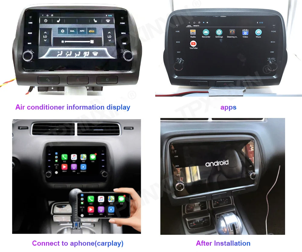 Android 6+128GB For Chevrolet Camaro 2010- 2015 Car Multimedia Android Player Radio Accessories Carplay GPS Map Navigation DSP