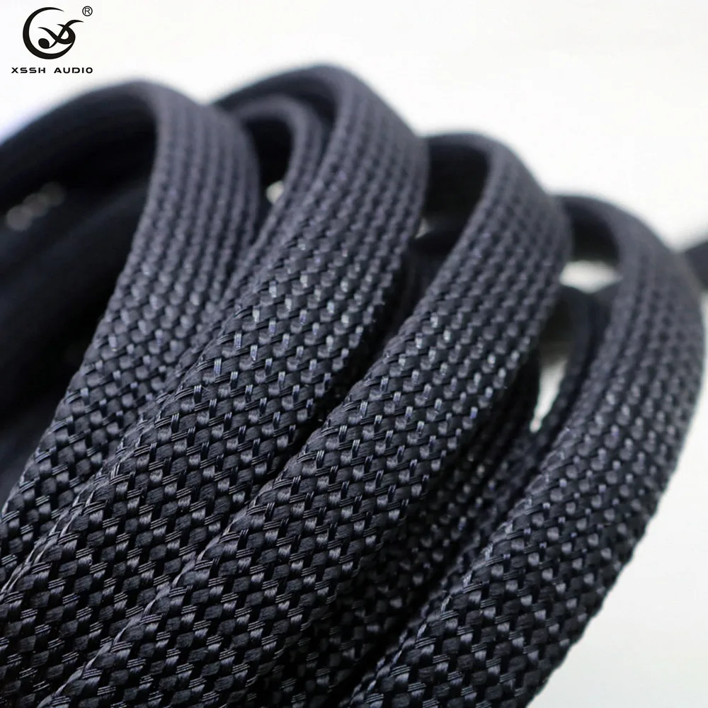 Black Braided Wire Sheath, Nylon Cable Sleeve Black