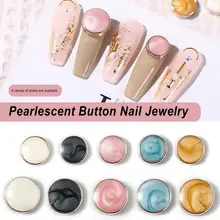 

8Pcs Manicure Decoration Good Craftsmanship Decorative PVC Nail Art Accessories Pearlescent Buttons for Phone Shell