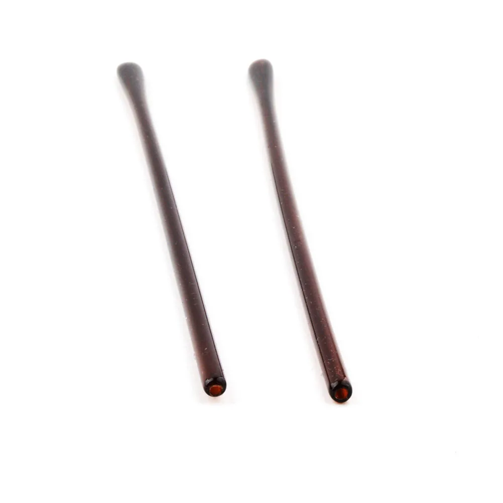 20pcs 긴 갈색 검은 플라스틱 사원 팁 금속 사원 안경 안경 사원 팁 안경 다리 006