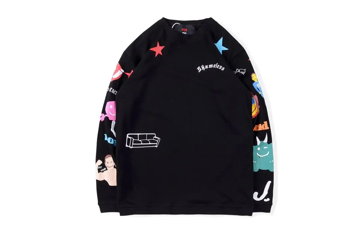 CPFM.XYZ футболка тату Kanye Tokyo Aoyama Limited мульти элемент Топ Футболка уличная с длинным