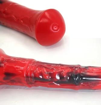 FAAK animal horse penis silicone long realistic dildo colorful red and black sucker cock anal sex toys for men women couples 4