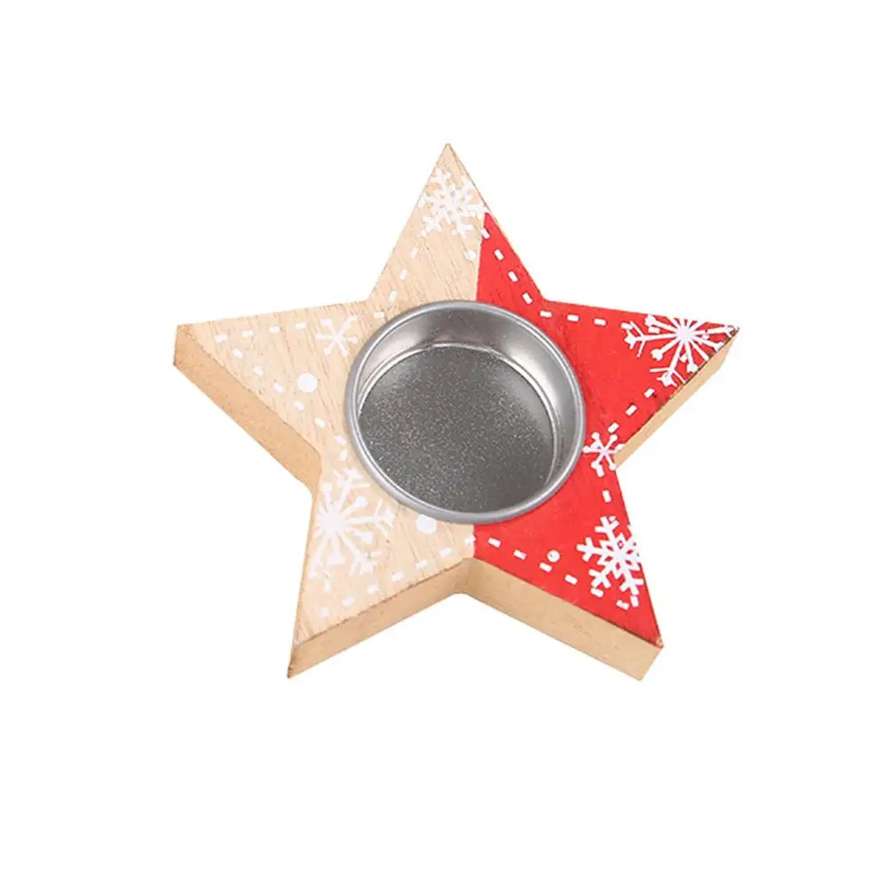 Navidad деревянный подсвечник любви пентаграмма свеча navidad decoraciones para el hogar kerst decoratie Рождественский подарок@ 10 - Цвет: Candle Holder