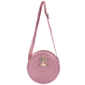 

Women Messenger Bags Small Mini Crossbody Bag Circular Bag For Girls Cute Handbag (Pink)