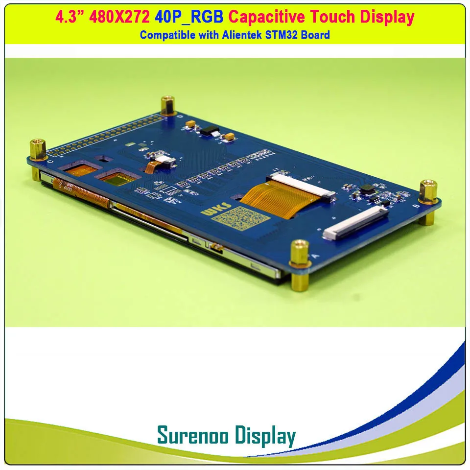 4," дюймовый 800*480 ips/480*272 40P_RGB TFT емкостный сенсорный ЖК-модуль панель экрана совместима с Alientek STM32 плата