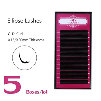 

5 Case flat eyelash extensions ndividual Flat Lashes False Eyelash Extension Fake Eye Lash Natural Matte Split-tips Eyelashes